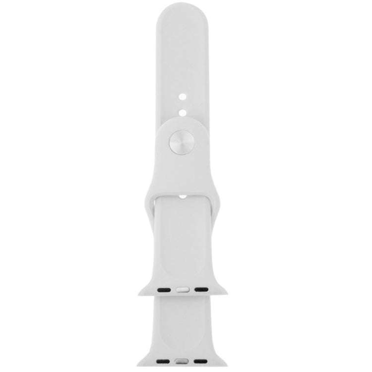 For Apple Watch Sport 38mm High-performance Rubber Sport Watch Band with Pin-and-tuck Closure(White)