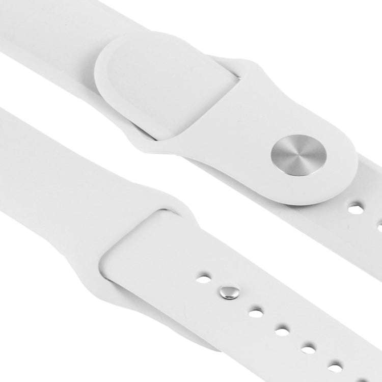For Apple Watch Sport 38mm High-performance Rubber Sport Watch Band with Pin-and-tuck Closure(White)