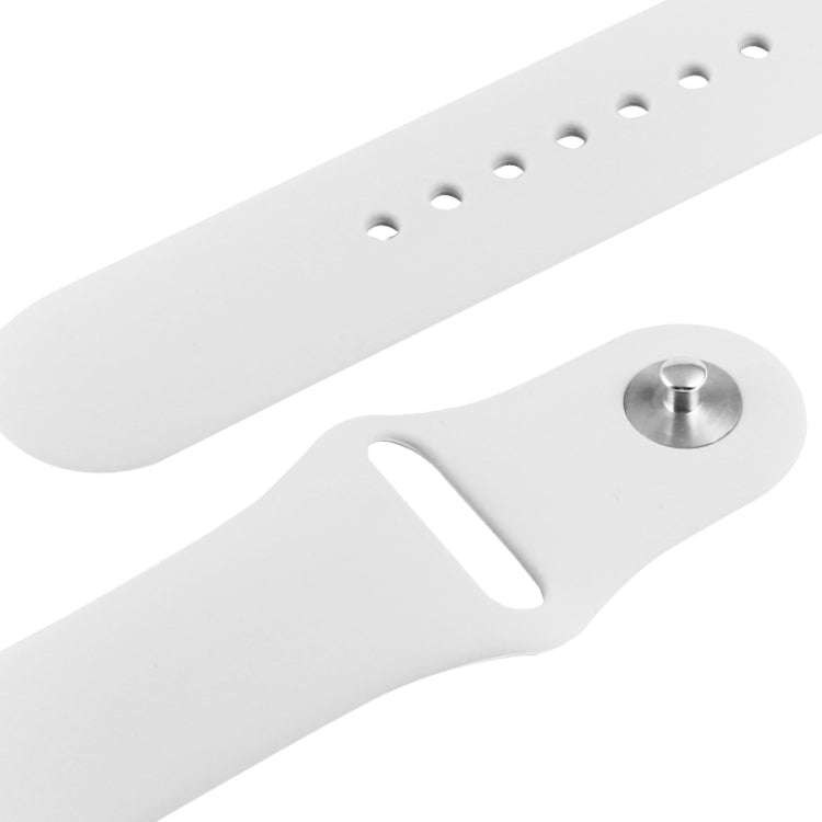 For Apple Watch Sport 38mm High-performance Rubber Sport Watch Band with Pin-and-tuck Closure(White)
