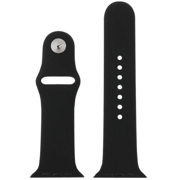For Apple Watch Sport 42mm High-performance Rubber Sport Watch Band with Pin-and-tuck Closure(Black)