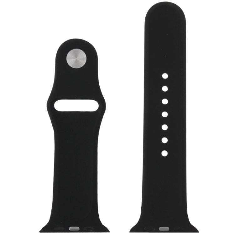 For Apple Watch Sport 42mm High-performance Rubber Sport Watch Band with Pin-and-tuck Closure(Black)
