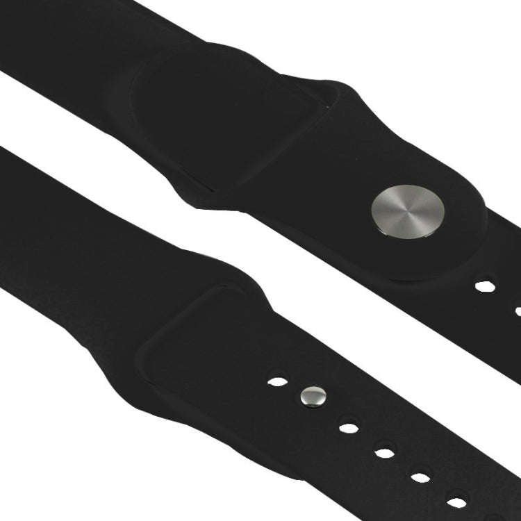 For Apple Watch Sport 42mm High-performance Rubber Sport Watch Band with Pin-and-tuck Closure(Black)