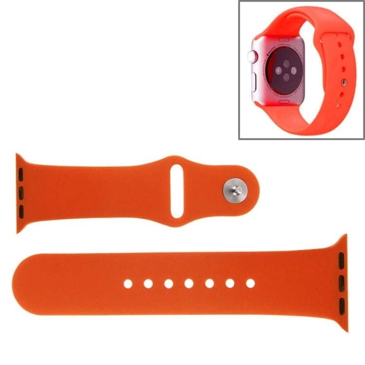 For Apple Watch Sport 42mm High-performance Rubber Sport Watch Band with Pin-and-tuck Closure(Ora...