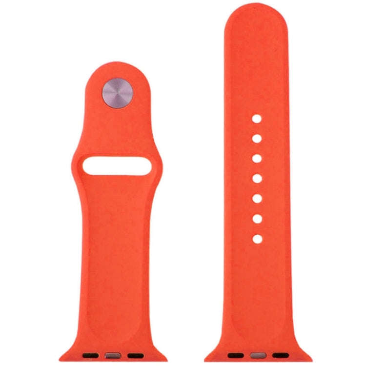 For Apple Watch Sport 42mm High-performance Rubber Sport Watch Band with Pin-and-tuck Closure(Ora...