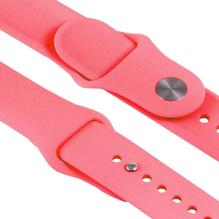 For Apple Watch Sport 42mm High-performance Rubber Sport Watch Band with Pin-and-tuck Closure(Pink)