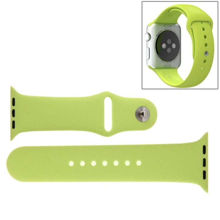 For Apple Watch Sport 42mm High-performance Rubber Sport Watch Band with Pin-and-tuck Closure(Green)