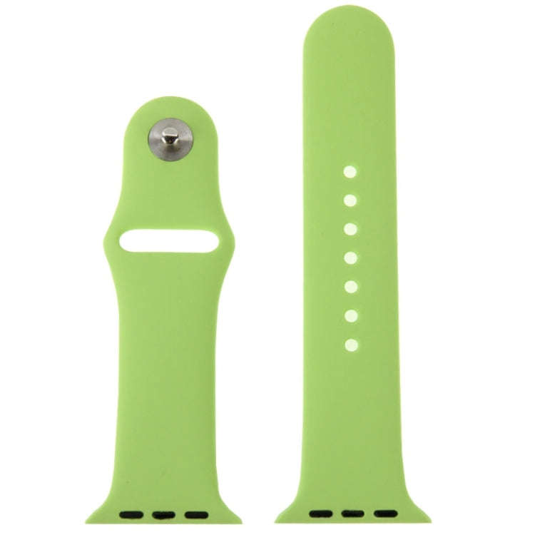 For Apple Watch Sport 42mm High-performance Rubber Sport Watch Band with Pin-and-tuck Closure(Green)