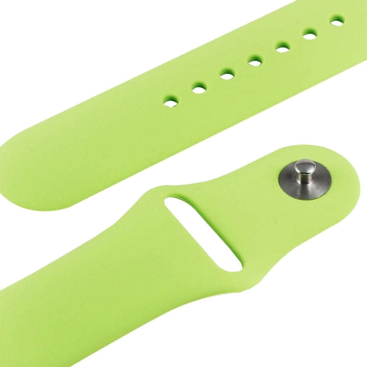 For Apple Watch Sport 42mm High-performance Rubber Sport Watch Band with Pin-and-tuck Closure(Green)