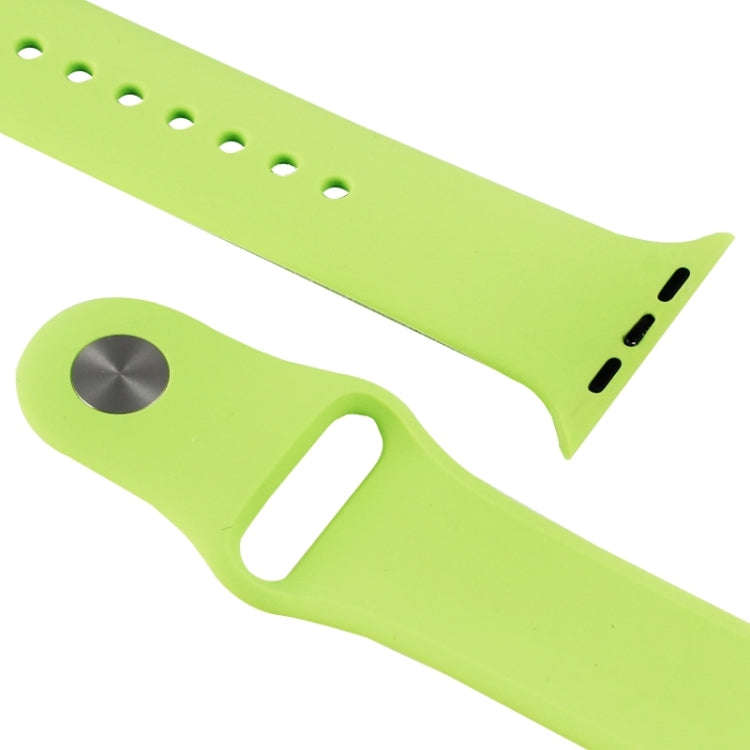 For Apple Watch Sport 42mm High-performance Rubber Sport Watch Band with Pin-and-tuck Closure(Green)