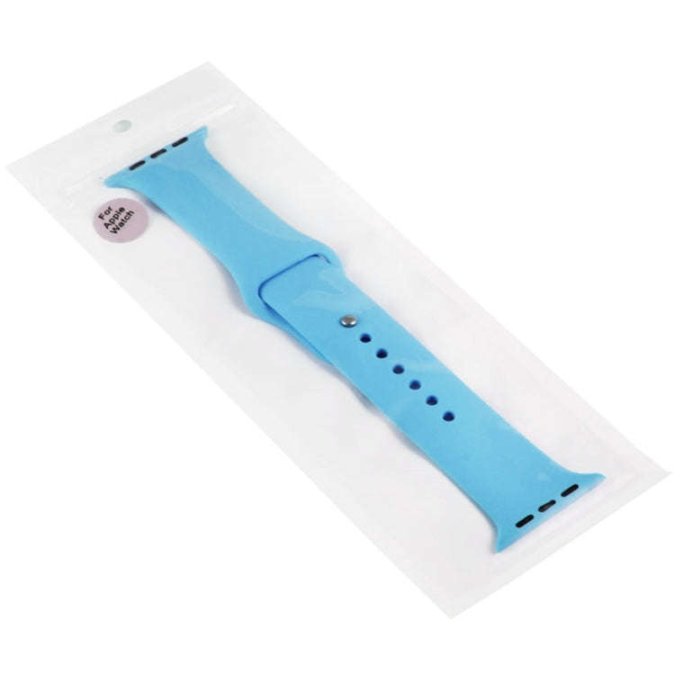 For Apple Watch Sport 42mm High-performance Rubber Sport Watch Band with Pin-and-tuck Closure(Blue)