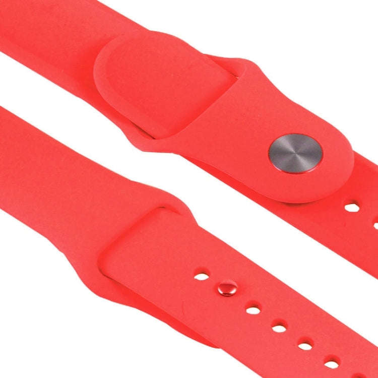 For Apple Watch Sport 42mm High-performance Rubber Sport Watch Band with Pin-and-tuck Closure(Red)
