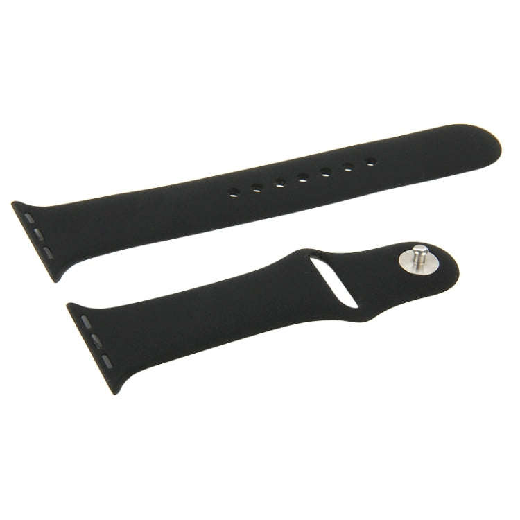 For Apple Watch Sport 38mm High-performance Longer Silicone Sport Watch Band with Pin-and-tuck Cl...