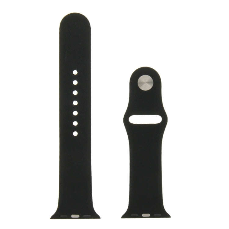 For Apple Watch Sport 38mm High-performance Longer Silicone Sport Watch Band with Pin-and-tuck Cl...