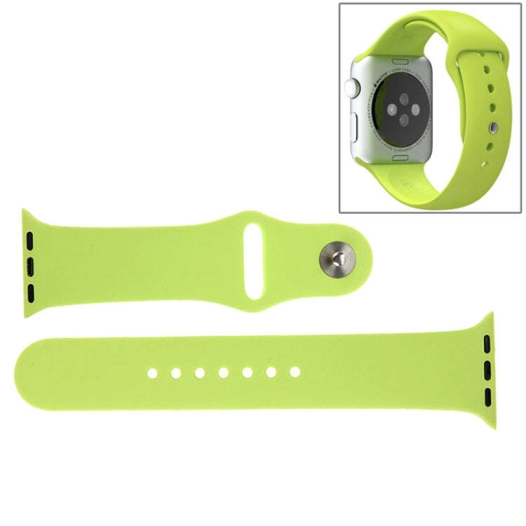 For Apple Watch Sport 38mm High-performance Longer Silicone Sport Watch Band with Pin-and-tuck Cl...