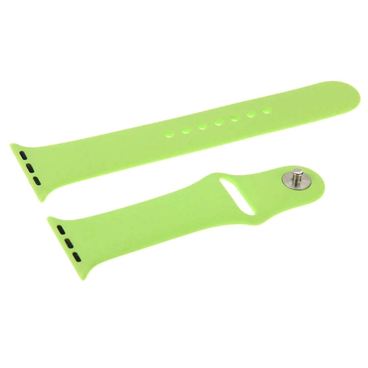 For Apple Watch Sport 38mm High-performance Longer Silicone Sport Watch Band with Pin-and-tuck Cl...