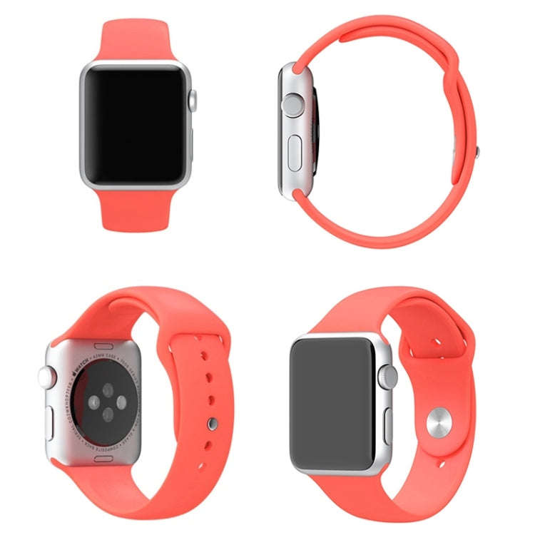 For Apple Watch Sport 42mm High-performance Longer Rubber Sport Watch Band with Pin-and-tuck Clos...