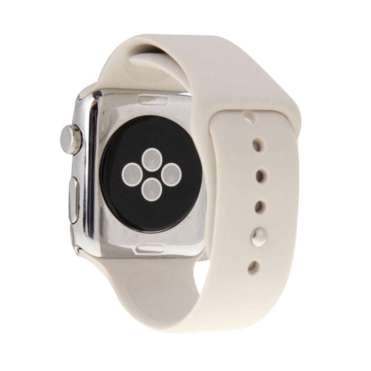 For Apple Watch Sport 42mm High-performance Longer Rubber Sport Watch Band with Pin-and-tuck Clos...