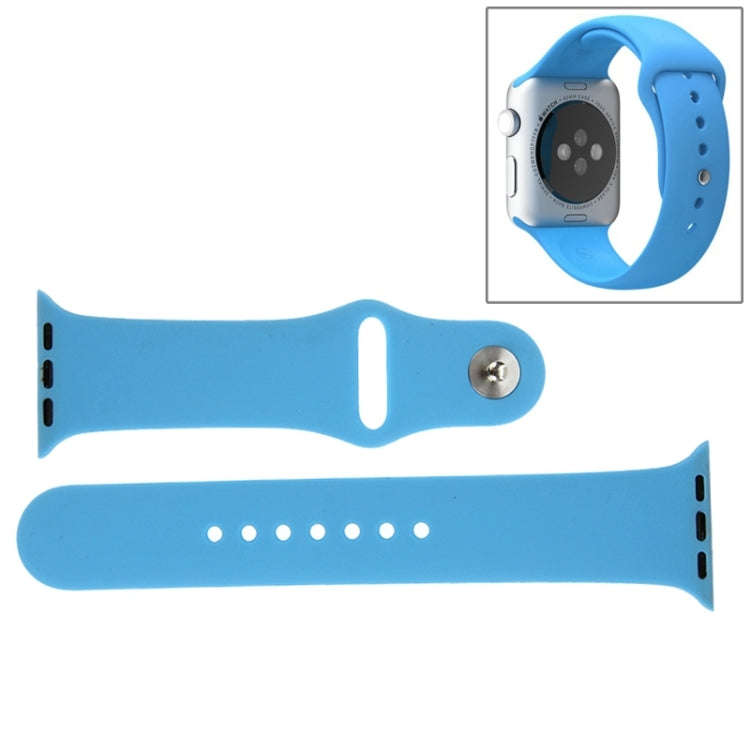 For Apple Watch Sport 42mm High-performance Longer Rubber Sport Watch Band with Pin-and-tuck Clos...
