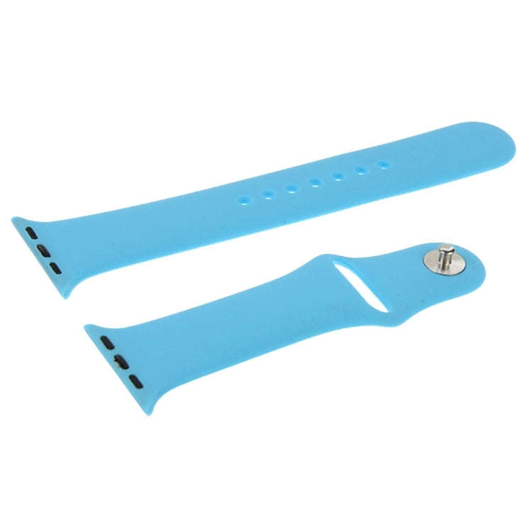 For Apple Watch Sport 42mm High-performance Longer Rubber Sport Watch Band with Pin-and-tuck Clos...
