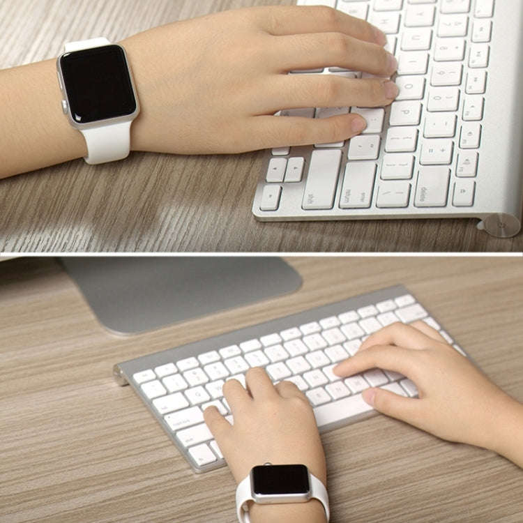 For Apple Watch Sport 42mm High-performance Longer Rubber Sport Watch Band with Pin-and-tuck Clos...