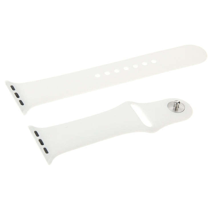 For Apple Watch Sport 42mm High-performance Longer Rubber Sport Watch Band with Pin-and-tuck Clos...