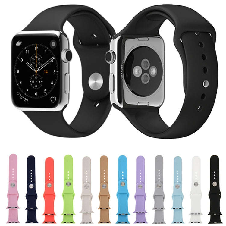 For Apple Watch Sport 42mm High-performance Longer Rubber Sport Watch Band with Pin-and-tuck Clos...