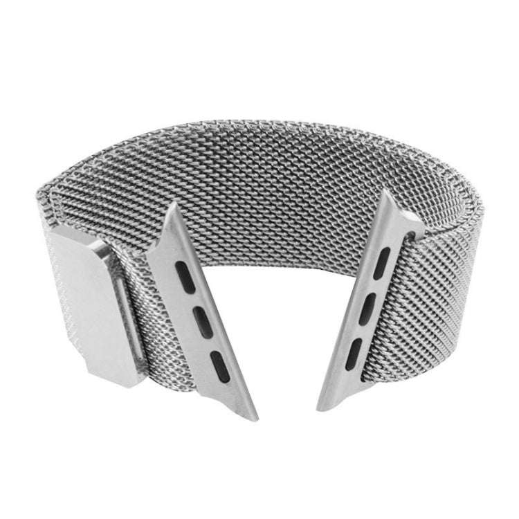 For Apple Watch 42mm Milanese Loop Magnetic Stainless Steel Watch Band(Silver)