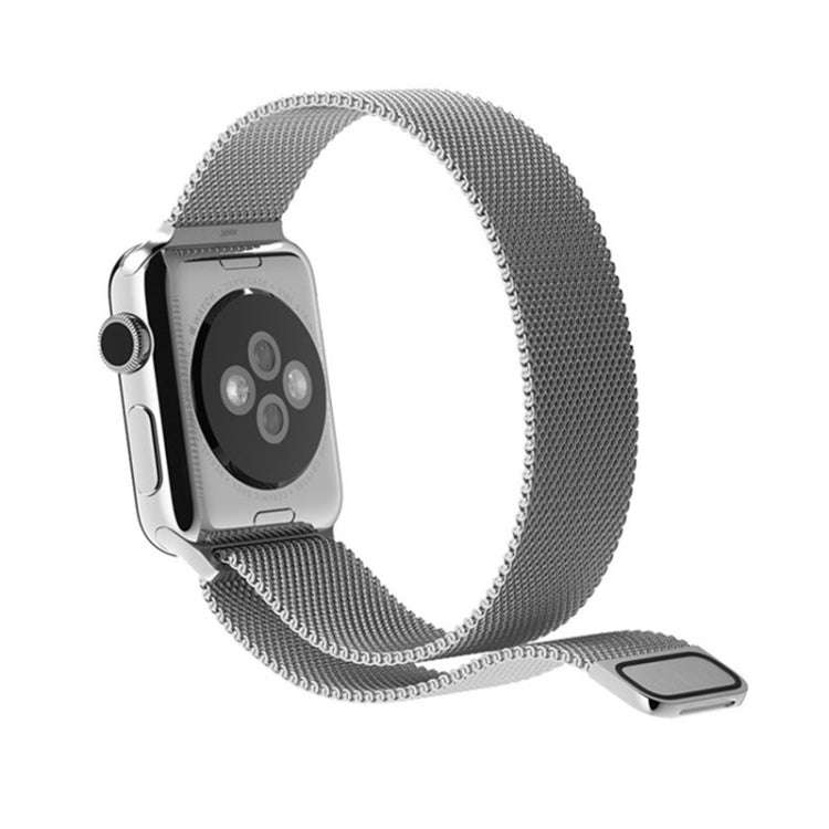 For Apple Watch 42mm Milanese Loop Magnetic Stainless Steel Watch Band(Silver)