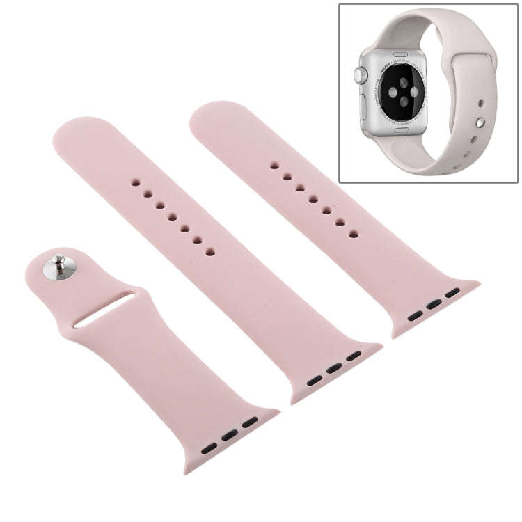 For Apple Watch Series 10 42mm / 9&8&7 41mm / SE 3&SE 2&6&SE&5&4 40mm / 3&2&1 38mm 3 in 1 Rubber ...
