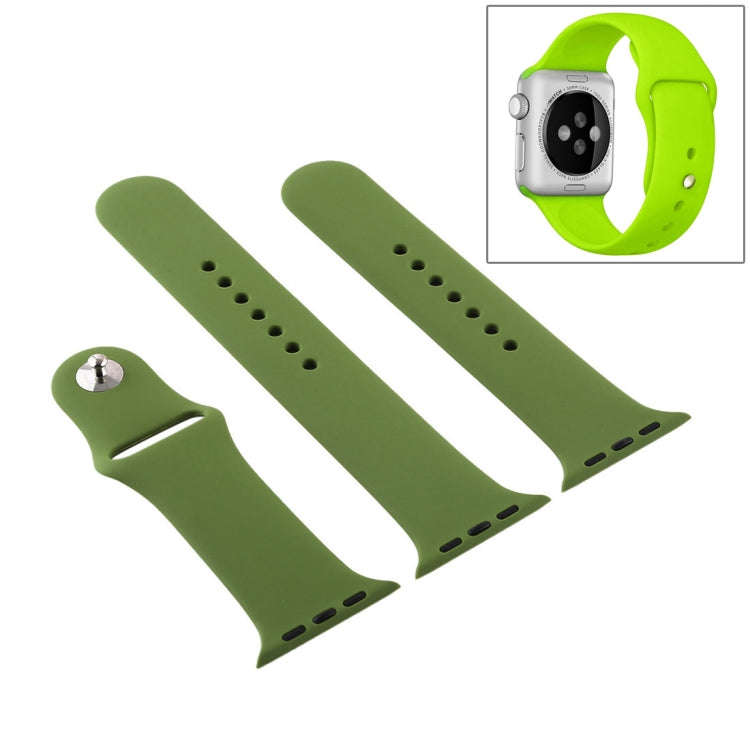 For Apple Watch Series 10 42mm / 9&8&7 41mm / SE 3&SE 2&6&SE&5&4 40mm / 3&2&1 38mm 3 in 1 Rubber ...