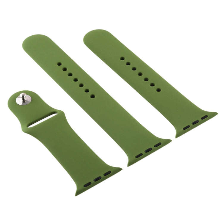 For Apple Watch Series 10 42mm / 9&8&7 41mm / SE 3&SE 2&6&SE&5&4 40mm / 3&2&1 38mm 3 in 1 Rubber ...