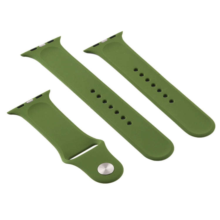 For Apple Watch Series 10 42mm / 9&8&7 41mm / SE 3&SE 2&6&SE&5&4 40mm / 3&2&1 38mm 3 in 1 Rubber ...