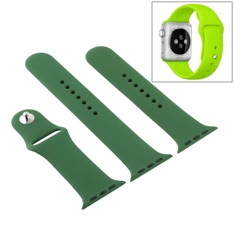 For Apple Watch Series 10 42mm / 9&8&7 41mm / SE 3&SE 2&6&SE&5&4 40mm / 3&2&1 38mm 3 in 1 Rubber ...