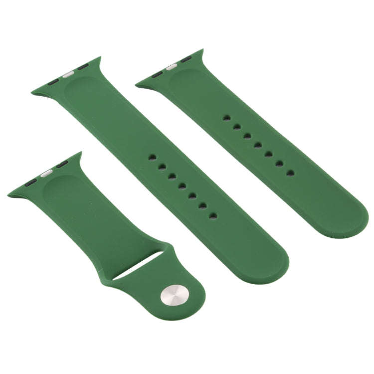 For Apple Watch Series 10 42mm / 9&8&7 41mm / SE 3&SE 2&6&SE&5&4 40mm / 3&2&1 38mm 3 in 1 Rubber ...