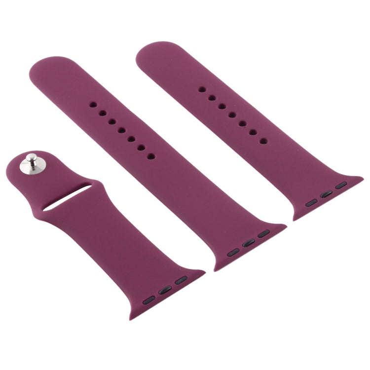 For Apple Watch Series 10 42mm / 9&8&7 41mm / SE 3&SE 2&6&SE&5&4 40mm / 3&2&1 38mm 3 in 1 Rubber ...