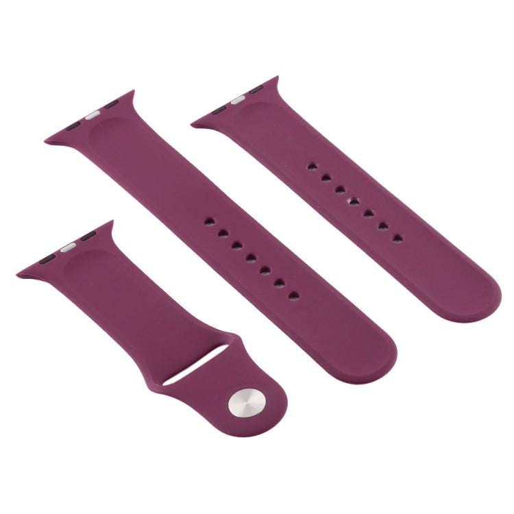 For Apple Watch Series 10 42mm / 9&8&7 41mm / SE 3&SE 2&6&SE&5&4 40mm / 3&2&1 38mm 3 in 1 Rubber ...