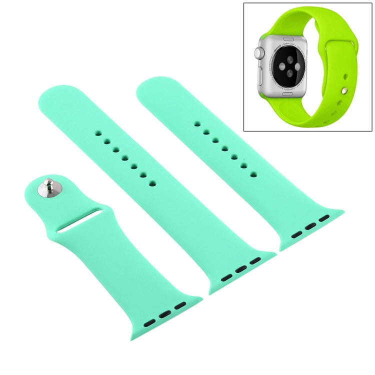 For Apple Watch Series 10 42mm / 9&8&7 41mm / SE 3&SE 2&6&SE&5&4 40mm / 3&2&1 38mm 3 in 1 Rubber ...