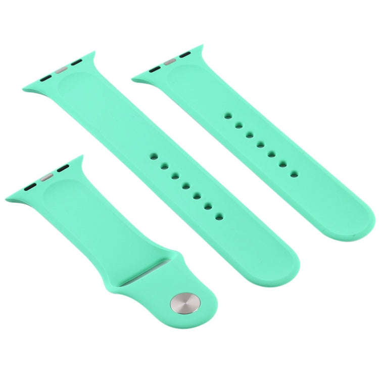 For Apple Watch Series 10 42mm / 9&8&7 41mm / SE 3&SE 2&6&SE&5&4 40mm / 3&2&1 38mm 3 in 1 Rubber ...