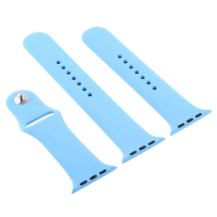 For Apple Watch Series 10 42mm / 9&8&7 41mm / SE 3&SE 2&6&SE&5&4 40mm / 3&2&1 38mm 3 in 1 Rubber ...