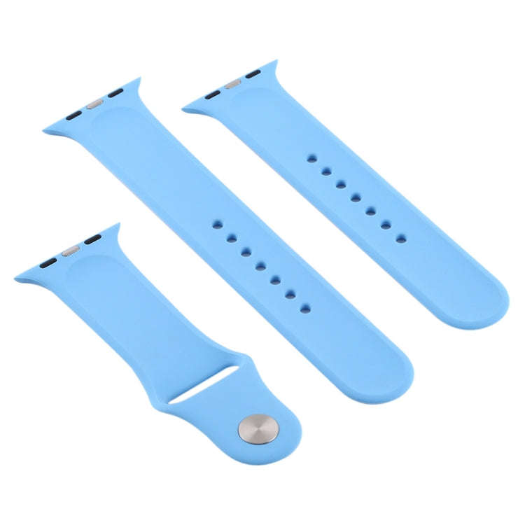 For Apple Watch Series 10 42mm / 9&8&7 41mm / SE 3&SE 2&6&SE&5&4 40mm / 3&2&1 38mm 3 in 1 Rubber ...