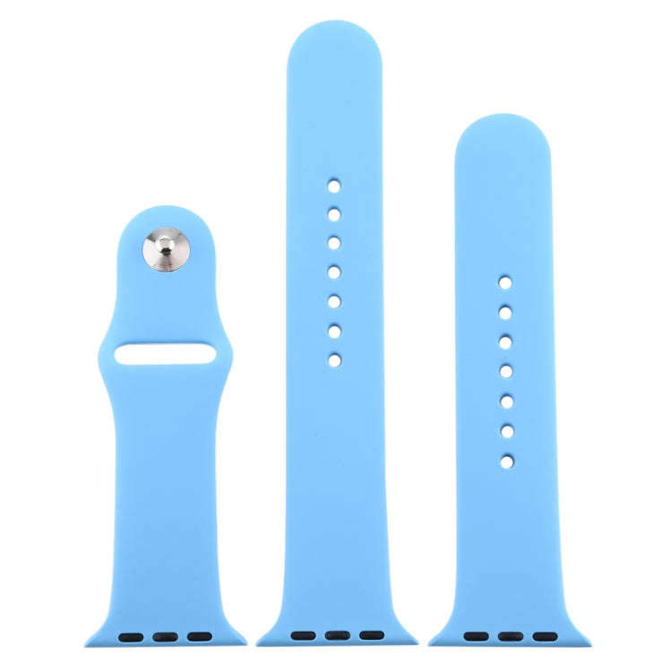 For Apple Watch Series 10 42mm / 9&8&7 41mm / SE 3&SE 2&6&SE&5&4 40mm / 3&2&1 38mm 3 in 1 Rubber ...