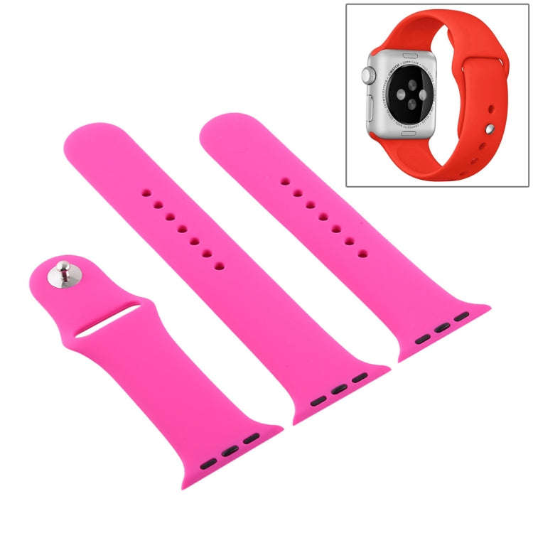 For Apple Watch Series 10 42mm / 9&8&7 41mm / SE 3&SE 2&6&SE&5&4 40mm / 3&2&1 38mm 3 in 1 Rubber ...