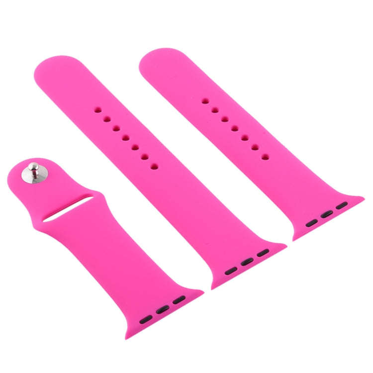 For Apple Watch Series 10 42mm / 9&8&7 41mm / SE 3&SE 2&6&SE&5&4 40mm / 3&2&1 38mm 3 in 1 Rubber ...
