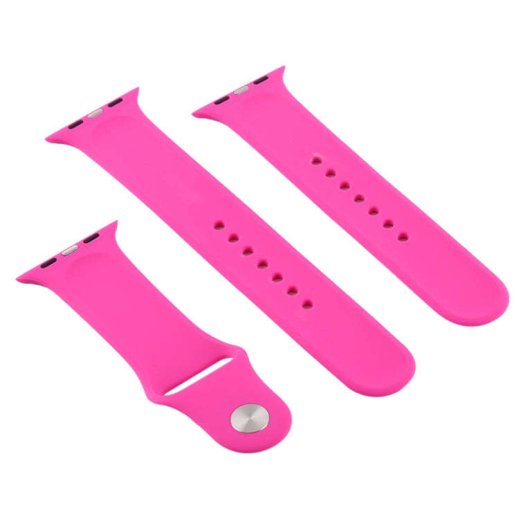 For Apple Watch Series 10 42mm / 9&8&7 41mm / SE 3&SE 2&6&SE&5&4 40mm / 3&2&1 38mm 3 in 1 Rubber ...