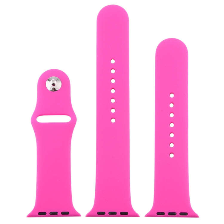 For Apple Watch Series 10 42mm / 9&8&7 41mm / SE 3&SE 2&6&SE&5&4 40mm / 3&2&1 38mm 3 in 1 Rubber ...