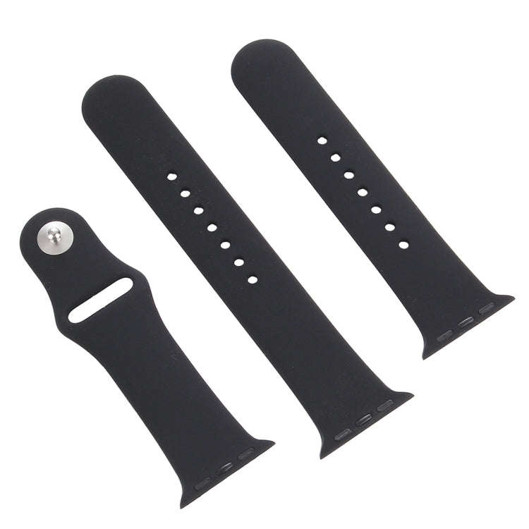 For Apple Watch Series 10 42mm / 9&8&7 41mm / SE 3&SE 2&6&SE&5&4 40mm / 3&2&1 38mm 3 in 1 Rubber ...