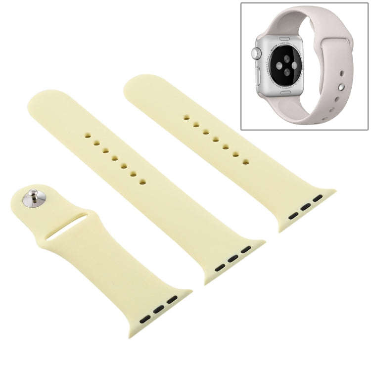 For Apple Watch Series 10 42mm / 9&8&7 41mm / SE 3&SE 2&6&SE&5&4 40mm / 3&2&1 38mm 3 in 1 Rubber ...