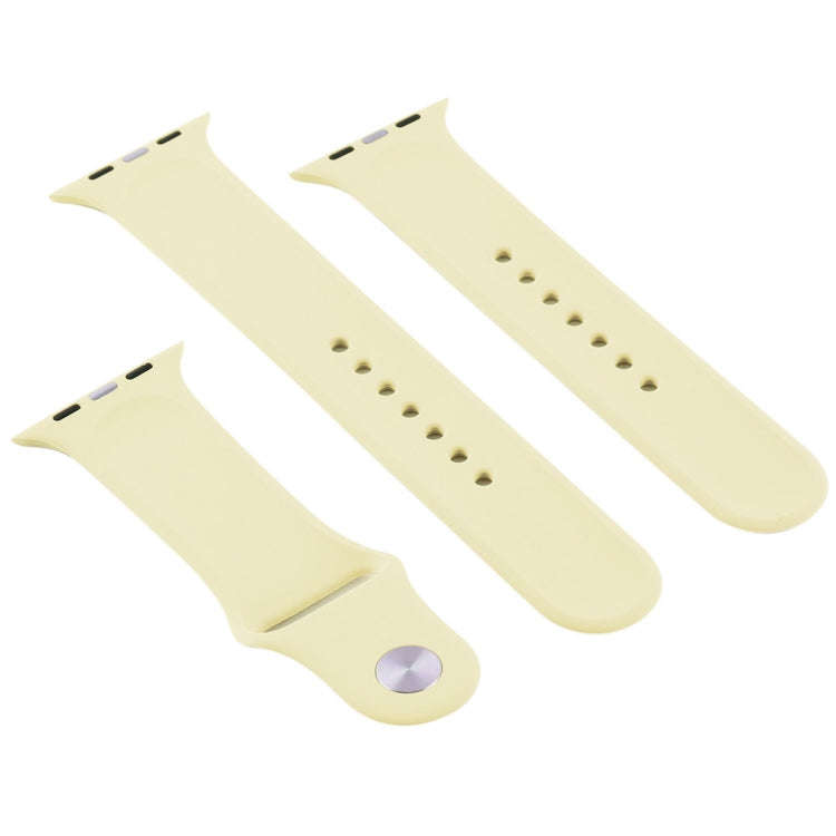 For Apple Watch Series 10 42mm / 9&8&7 41mm / SE 3&SE 2&6&SE&5&4 40mm / 3&2&1 38mm 3 in 1 Rubber ...