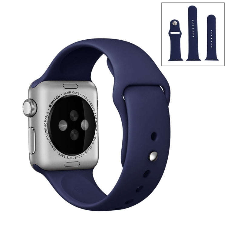 For Apple Watch Series 10 42mm / 9&8&7 41mm / SE 3&SE 2&6&SE&5&4 40mm / 3&2&1 38mm 3 in 1 Rubber ...