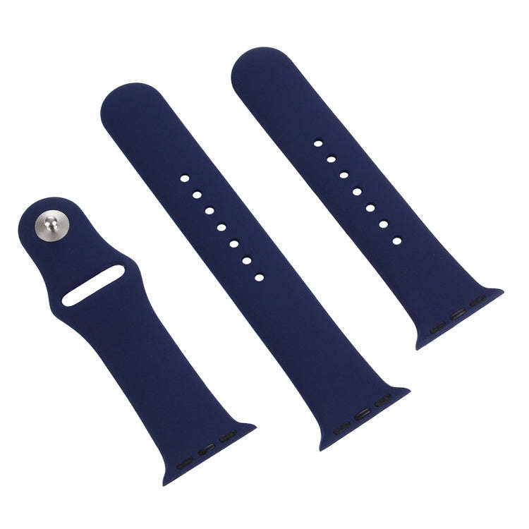 For Apple Watch Series 10 42mm / 9&8&7 41mm / SE 3&SE 2&6&SE&5&4 40mm / 3&2&1 38mm 3 in 1 Rubber ...